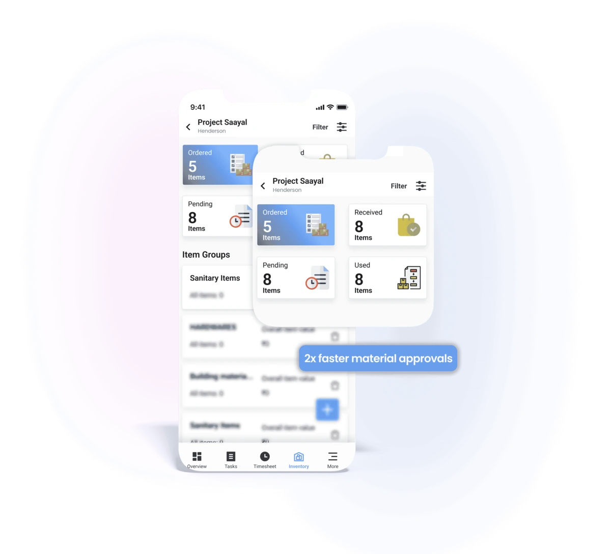 Project management software mobile app for architects, contractors, and interior designers with task tracking and team management